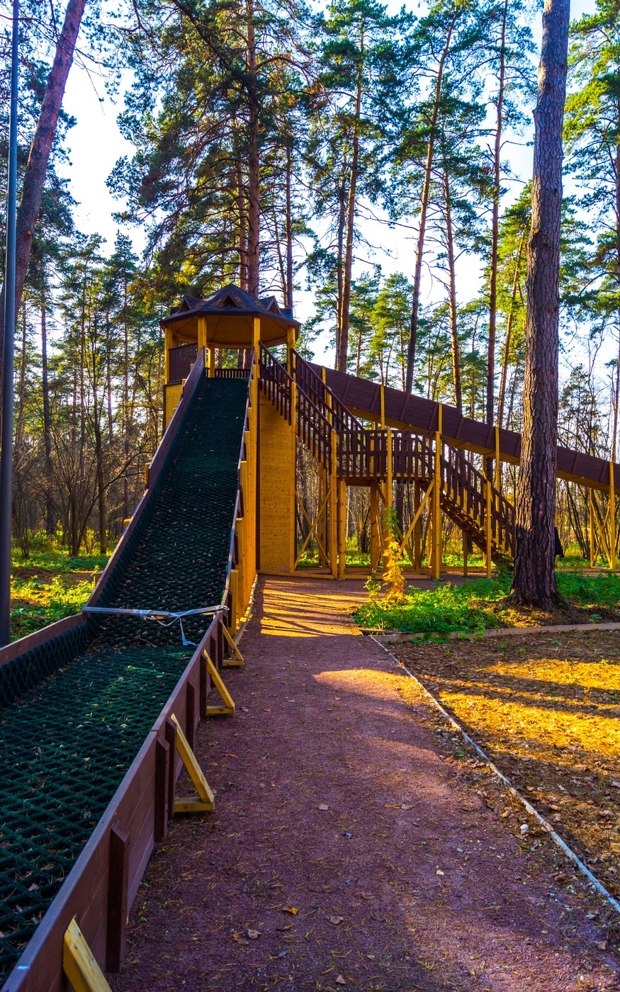 Горка в процессе установки