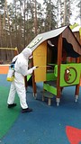 Детские и спортивные площадки и общественного пользования проходят дезинфицирующую обработку