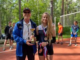 Тренер и одна из участниц турнира